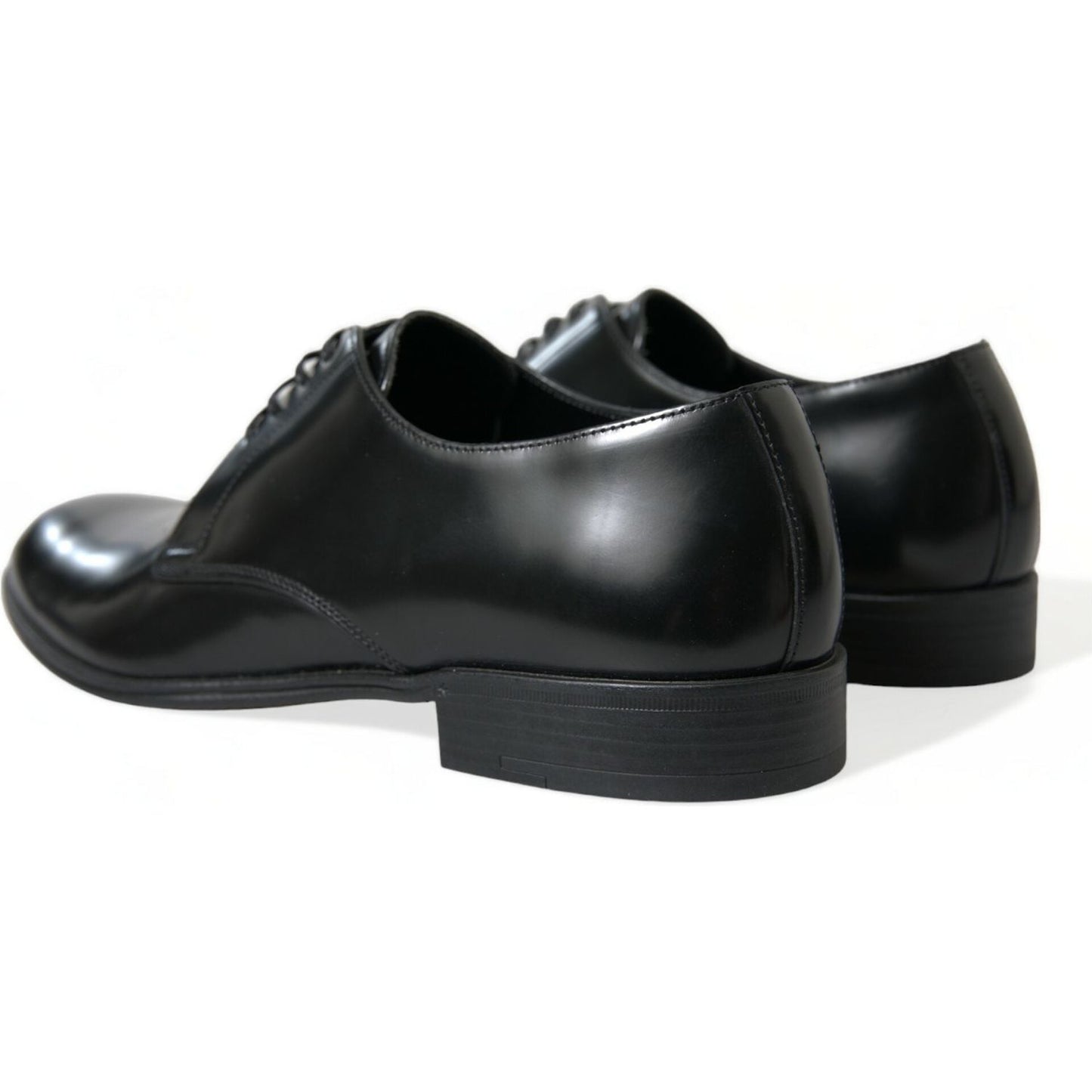 Elegant Black Leather Derby Formal Shoes