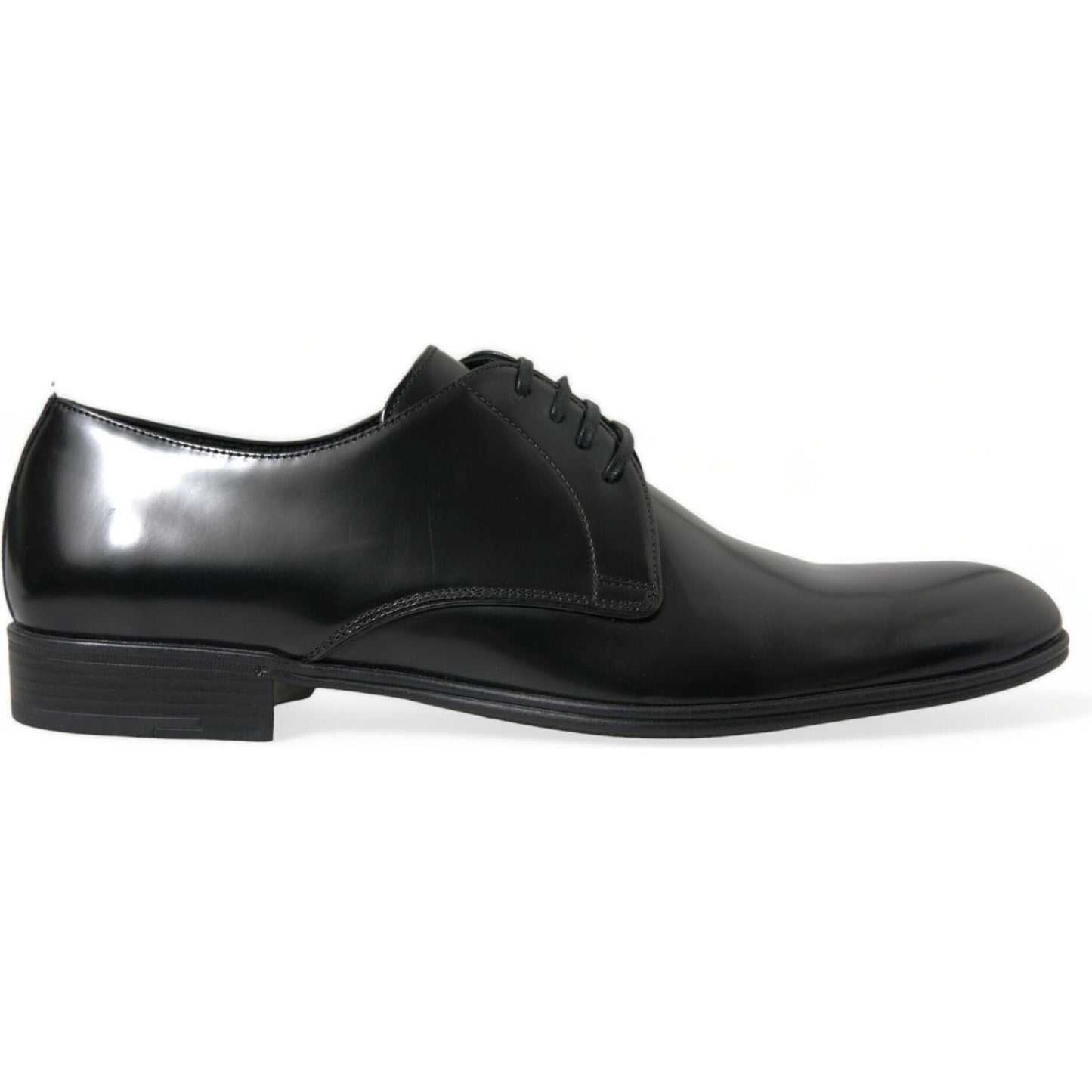 Elegant Black Leather Derby Formal Shoes