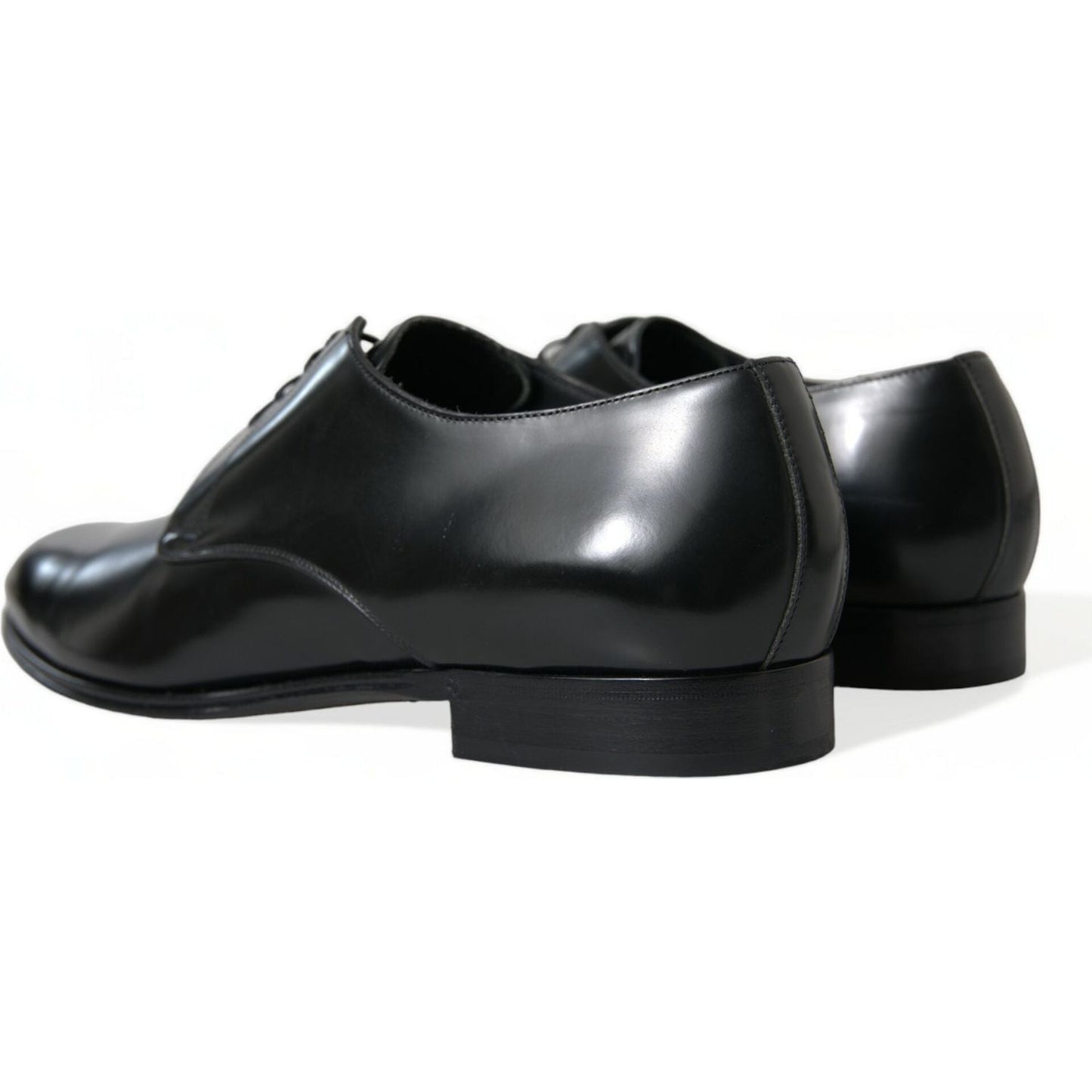 Elegant Black Calfskin Men's Derby Shoes