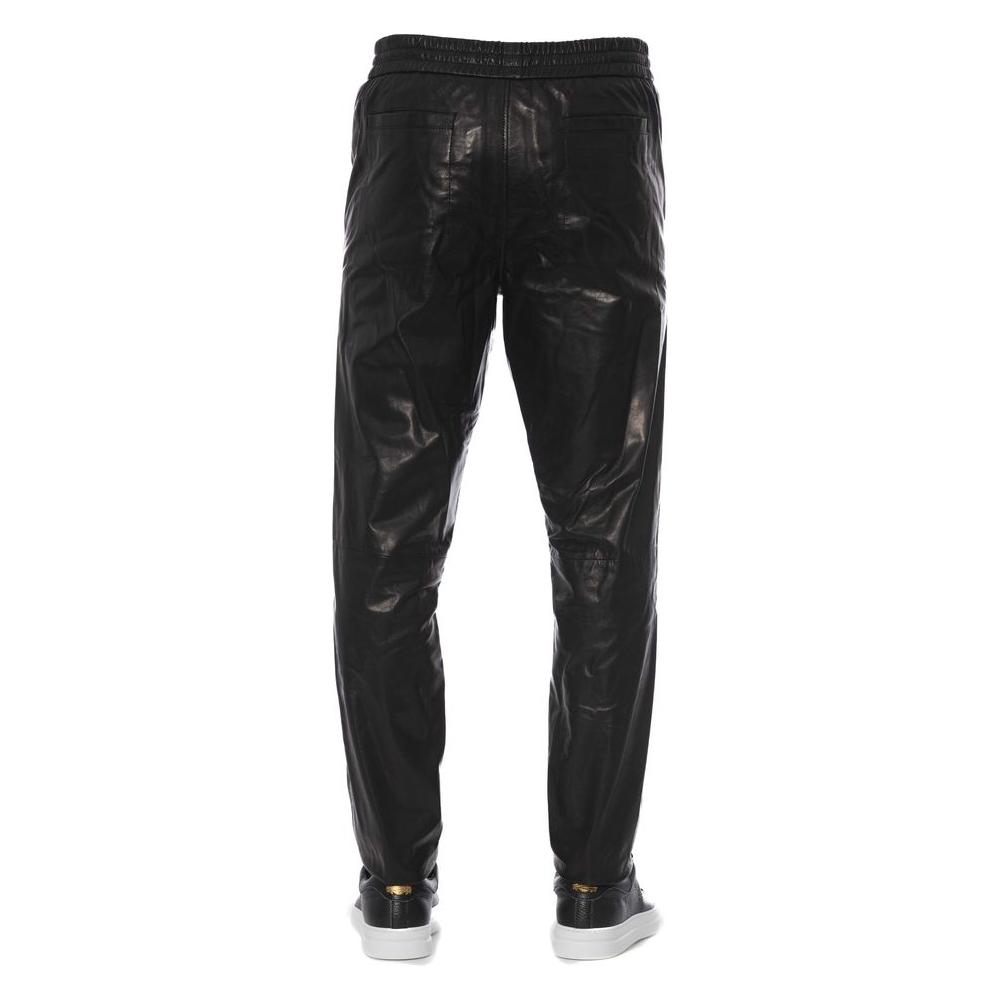 Trussardi Black Lamb Leather Pant