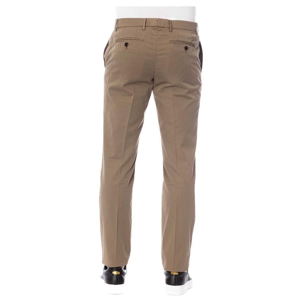 Trussardi Brown Cotton Men Trouser