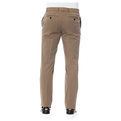 Trussardi Brown Cotton Men Trouser