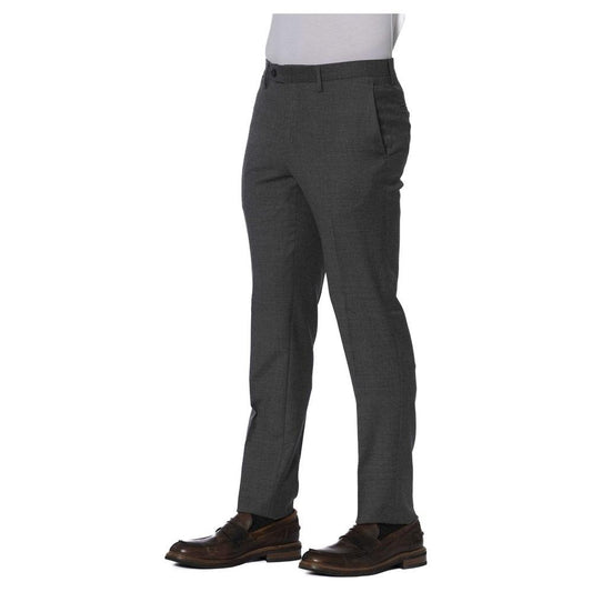 Elegant Gray Trousers with Tailored Finish Trussardi