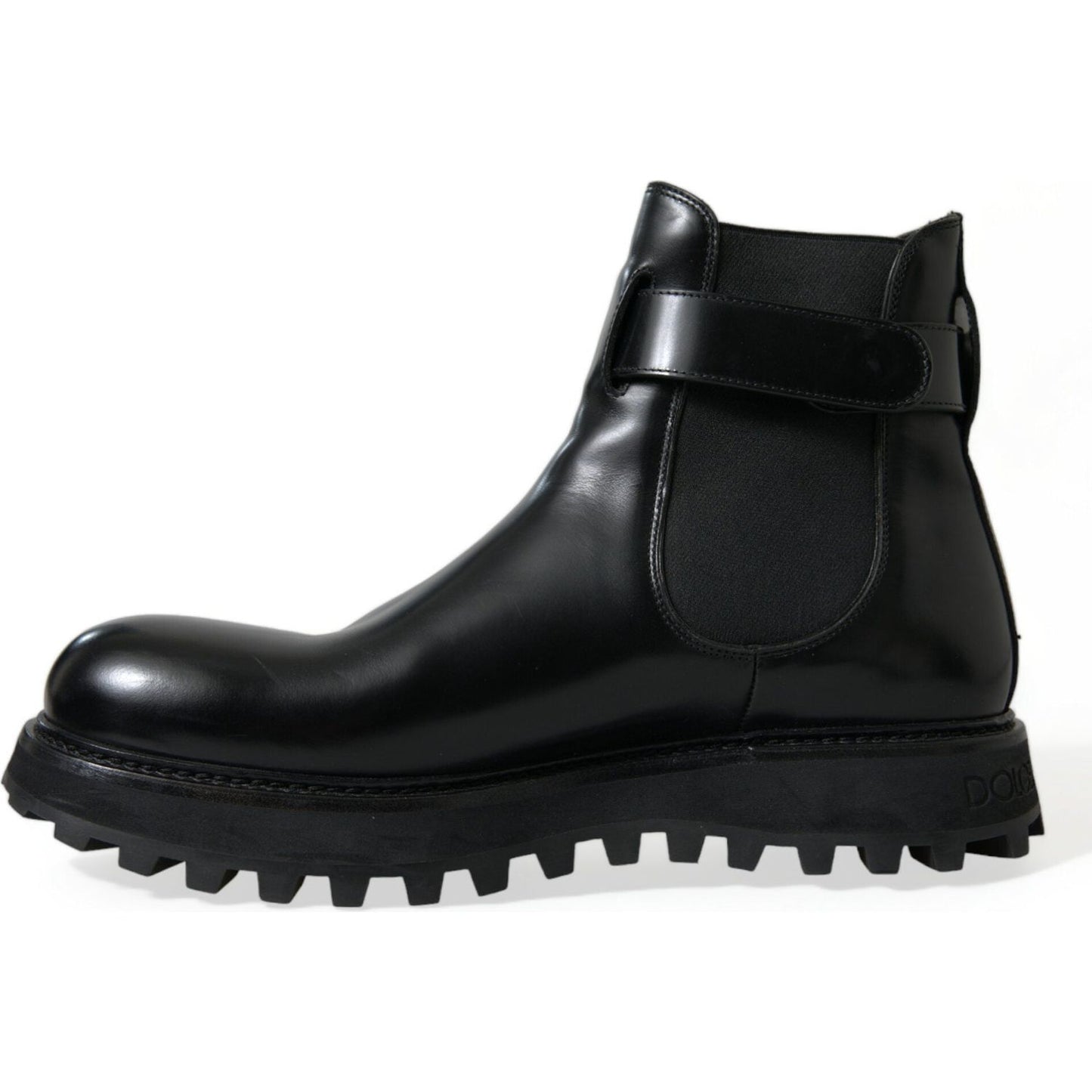 Elegant Black Calf Leather Chelsea Boots