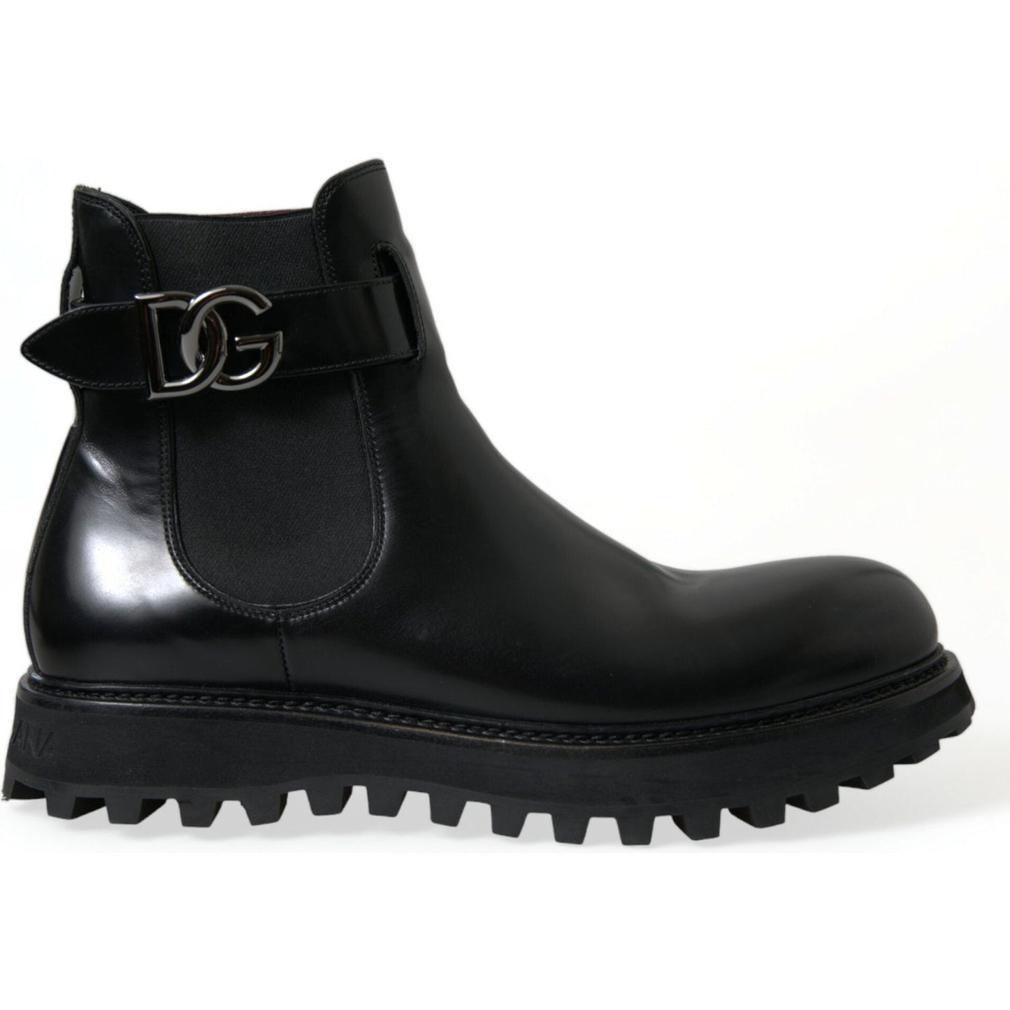 Elegant Black Calf Leather Chelsea Boots