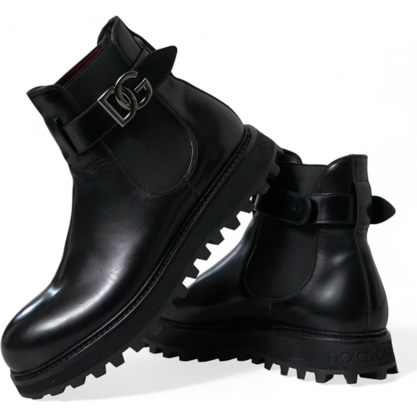 Elegant Black Calf Leather Chelsea Boots