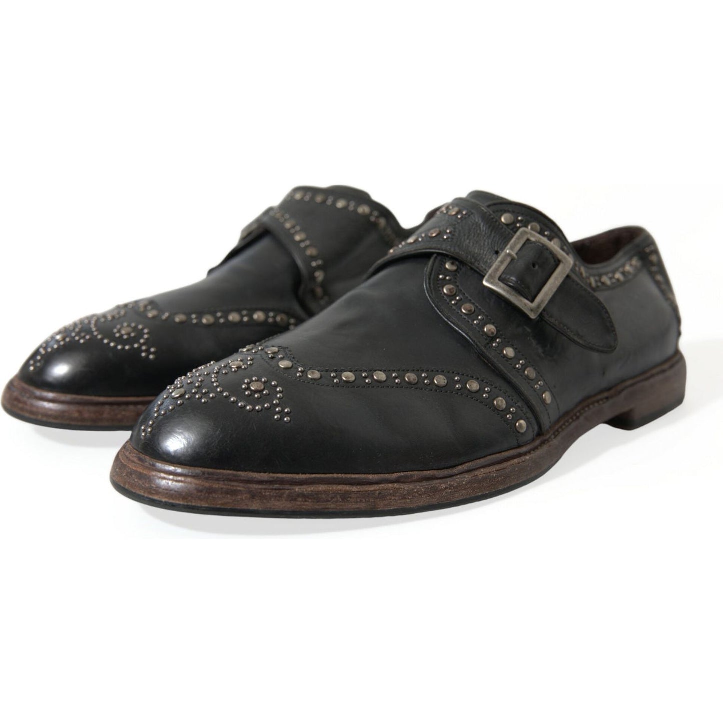 Elegant Calfskin Leather Monk Straps