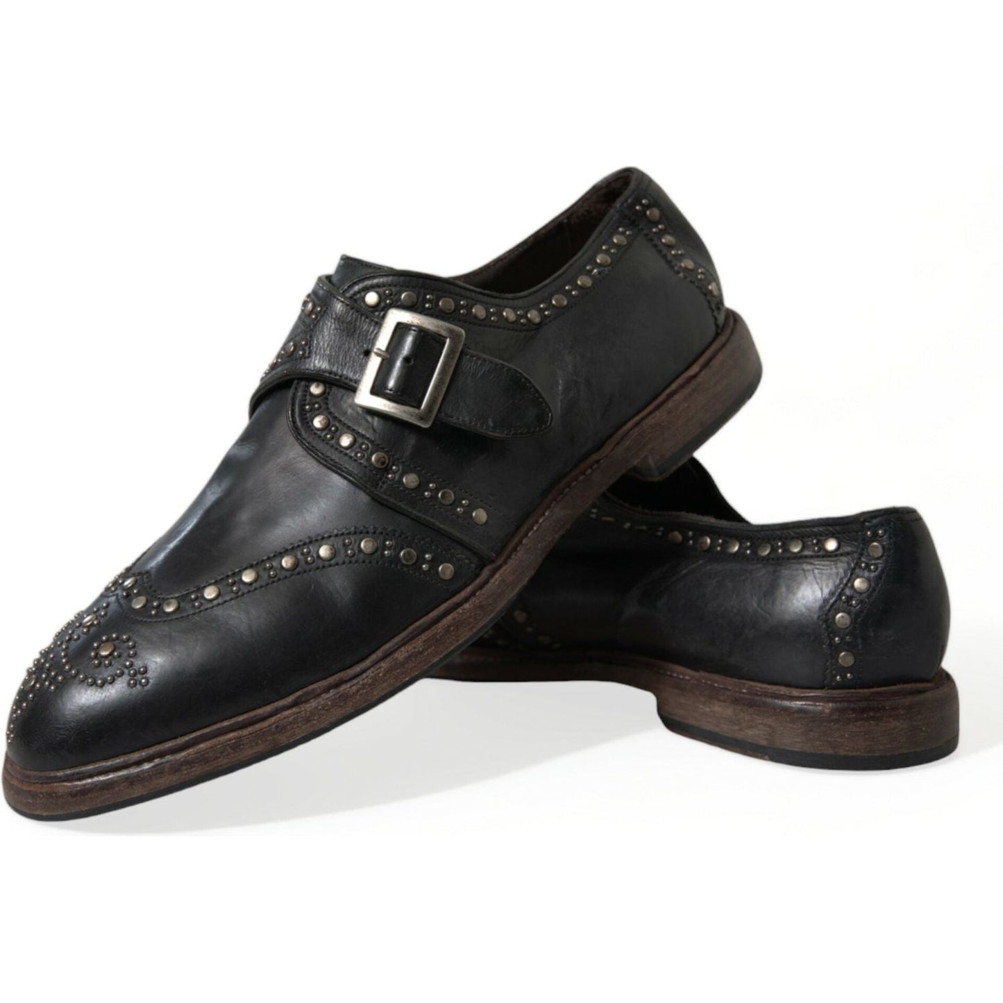 Elegant Calfskin Leather Monk Straps