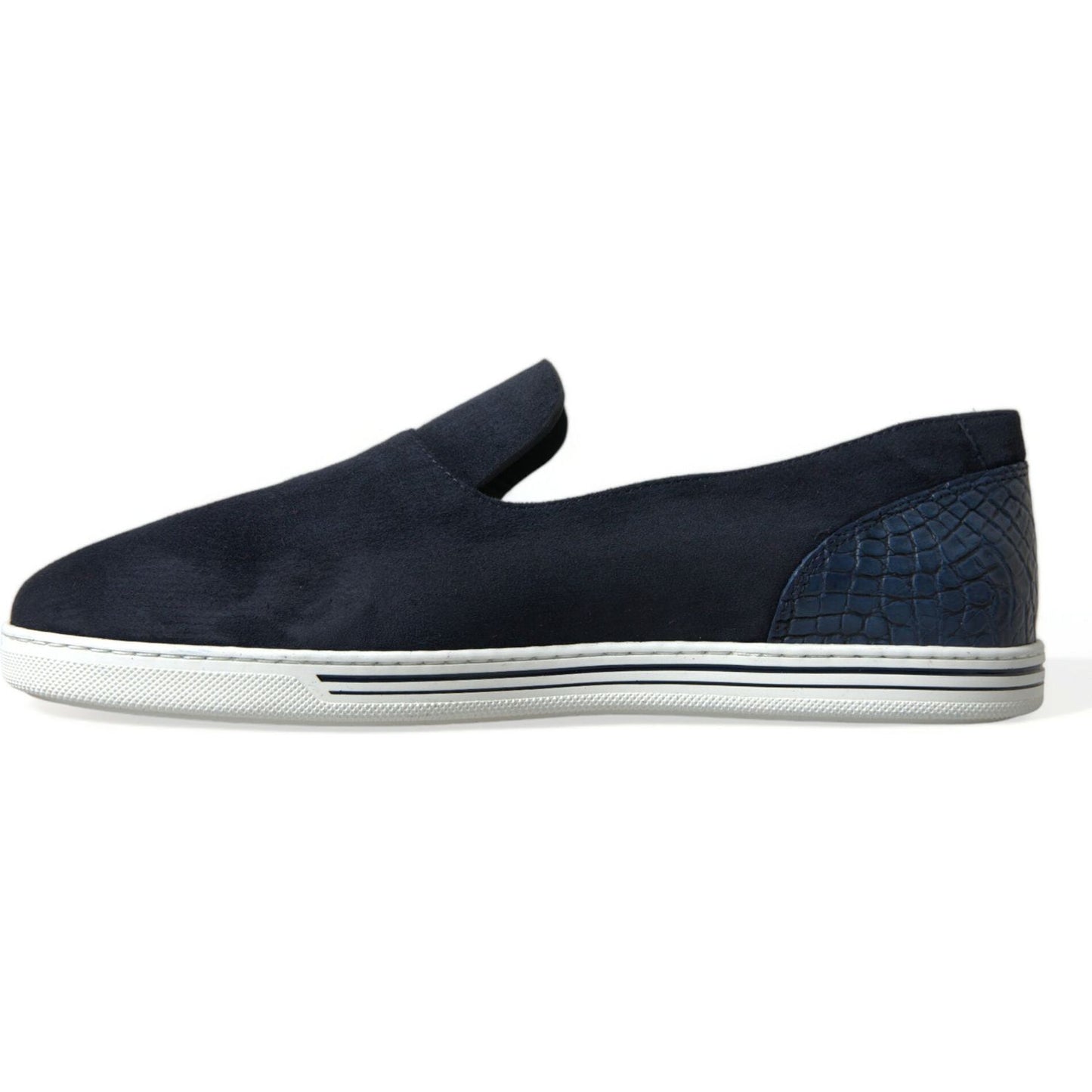 Elegant Blue Suede Leather Loafers