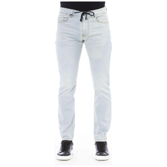 Elegant Light Blue Men's Slim Fit Jeans