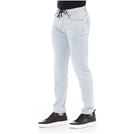 Elegant Light Blue Men's Slim Fit Jeans