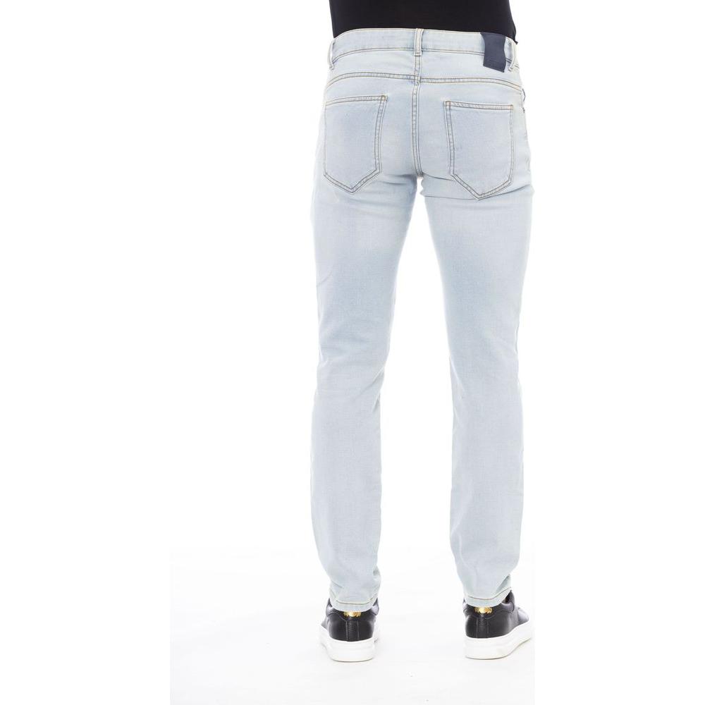 Elegant Light Blue Men's Slim Fit Jeans