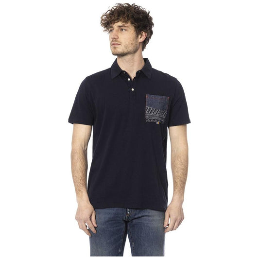 Distretto12 Elegant Cotton Polo in Classic Blue Distretto12