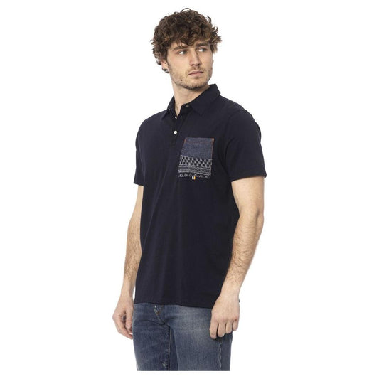 Distretto12 Elegant Cotton Polo in Classic Blue Distretto12