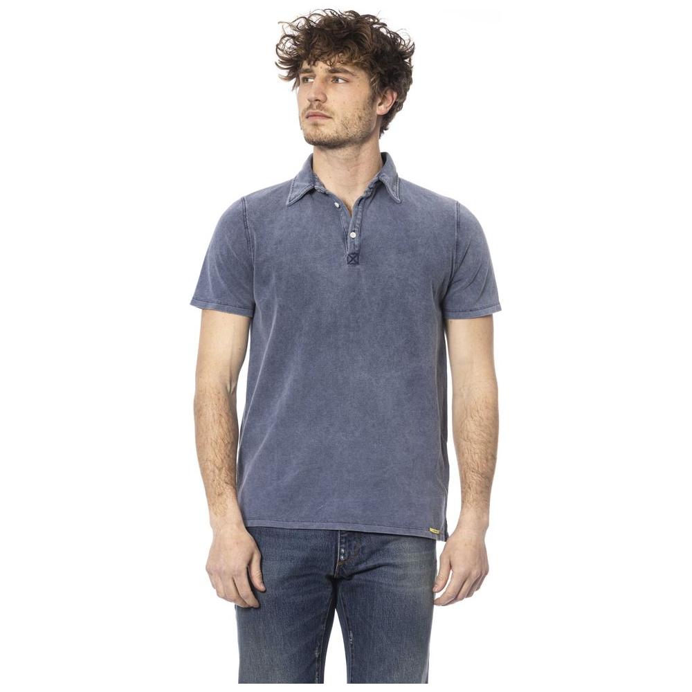 Elegant Cotton Polo in Classic Blue