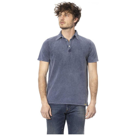 Distretto12 Elegant Cotton Polo in Classic Blue Distretto12