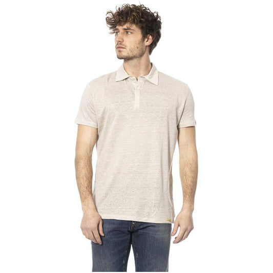 Elegant Beige Cotton Polo: Timeless Style