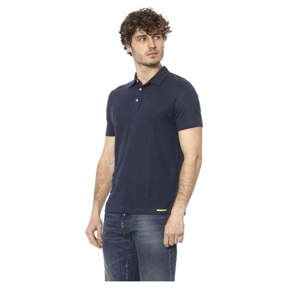 Chic Blue Cotton Polo for Men