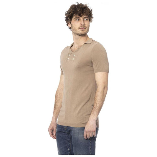 Elegant Beige Cotton Polo for Men