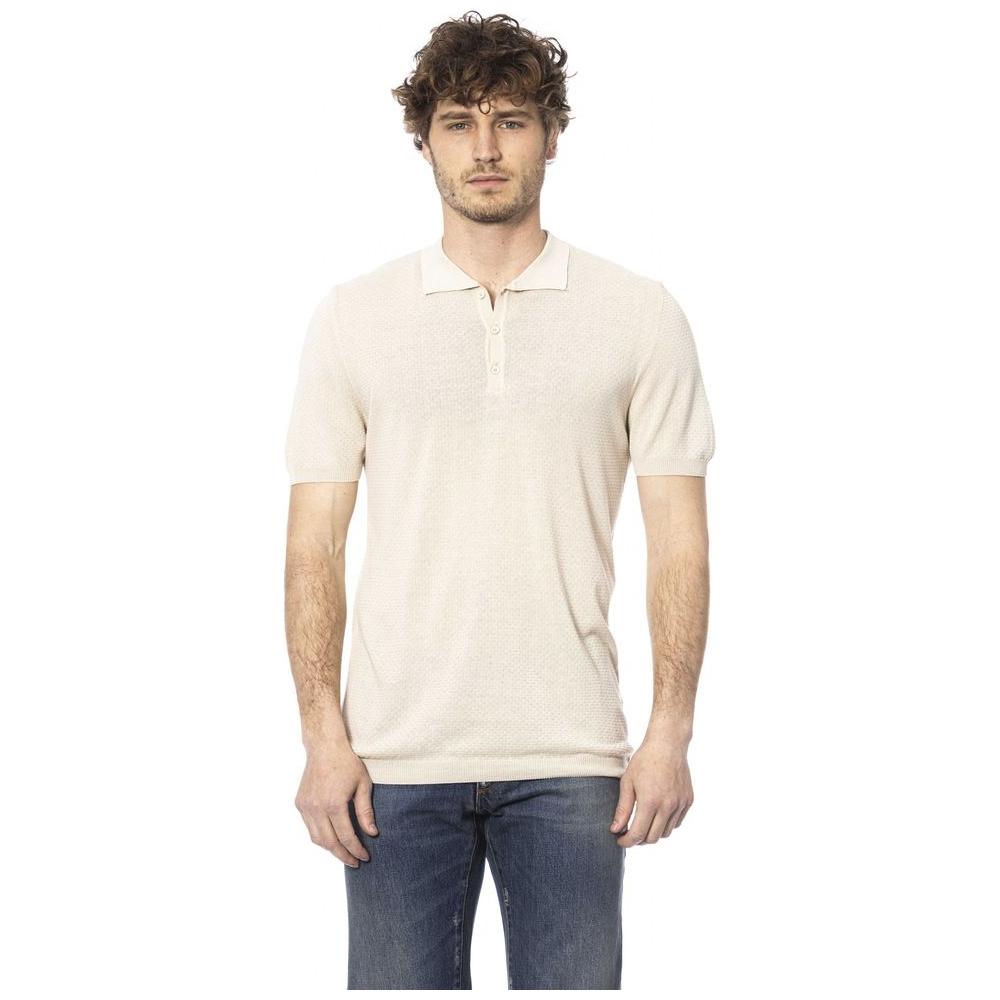 Beige Cotton Polo for the Elegant Gentleman