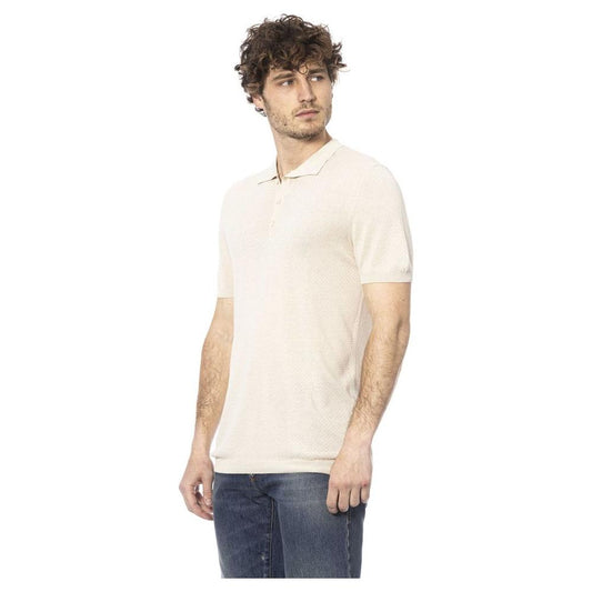 Beige Cotton Polo for the Elegant Gentleman