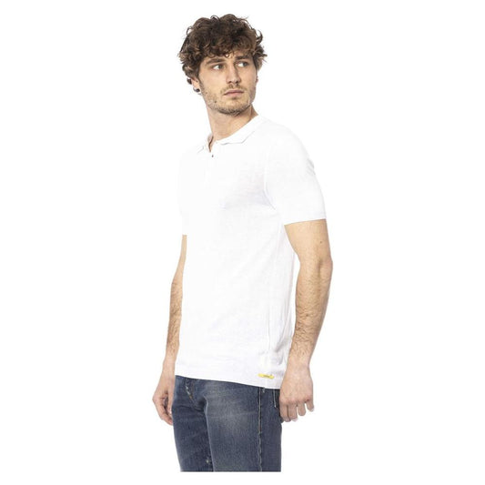 Elegant White Cotton Polo for Men