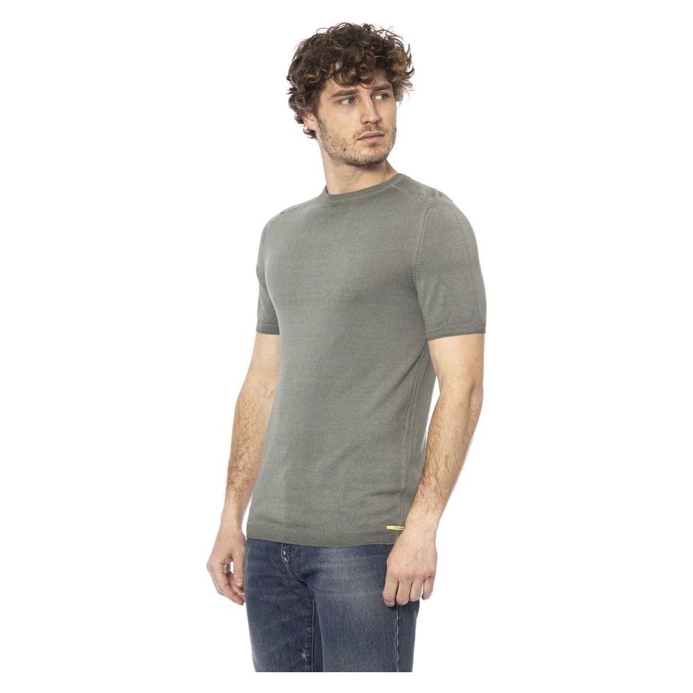 Army Green Crew Neck Cotton Tee