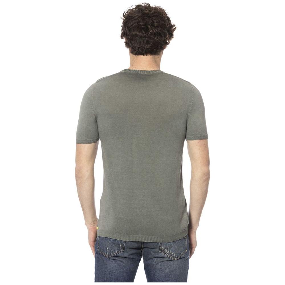 Army Green Crew Neck Cotton Tee