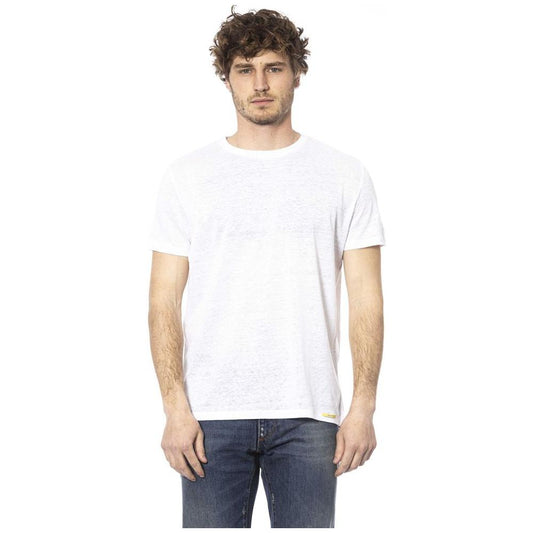 White Crew Neck Cotton Tee