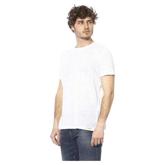 White Crew Neck Cotton Tee