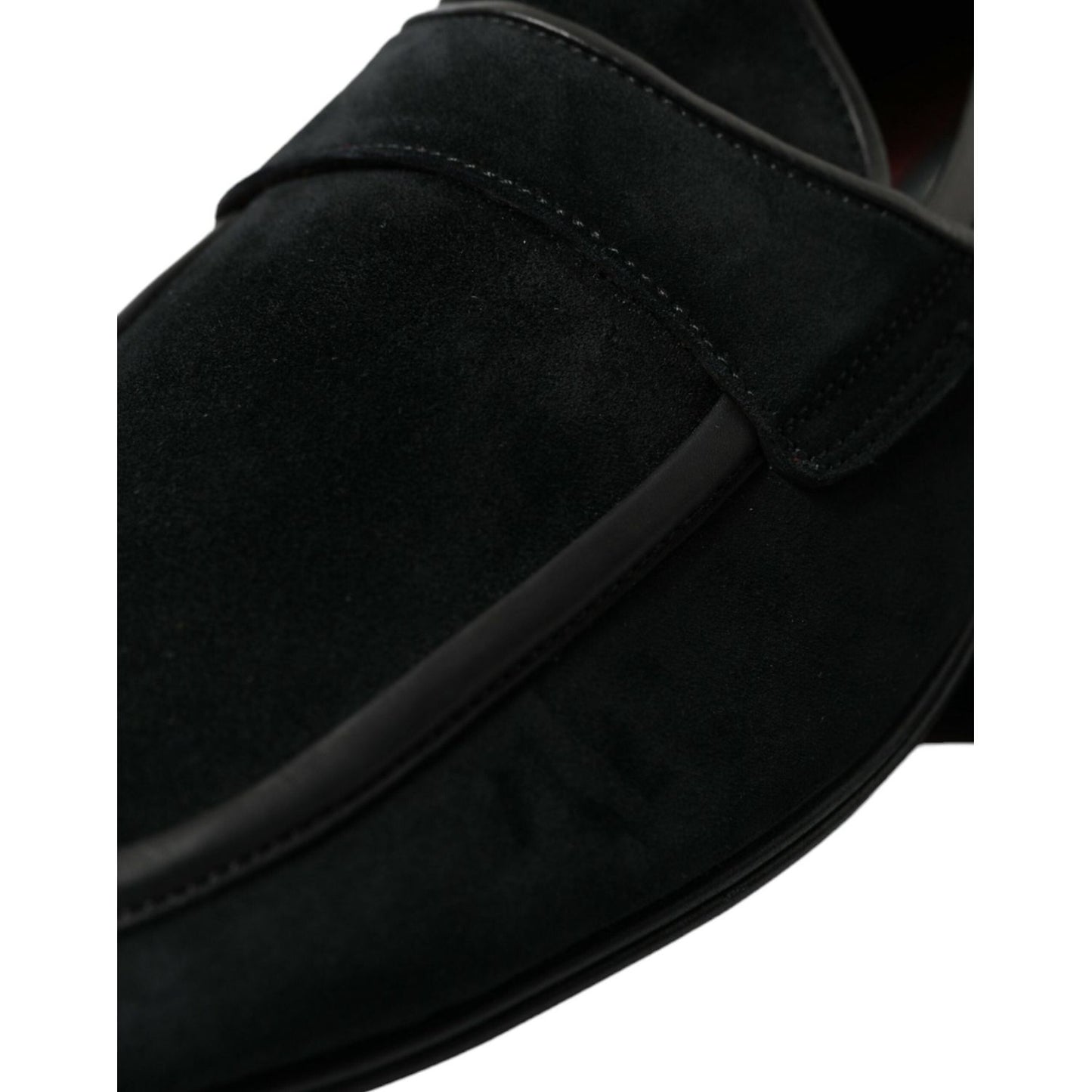 Elegant Velvet Black Loafers for Men