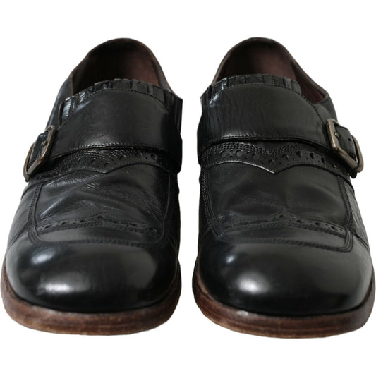 Elegant Black Leather Moccasins Dress Shoes