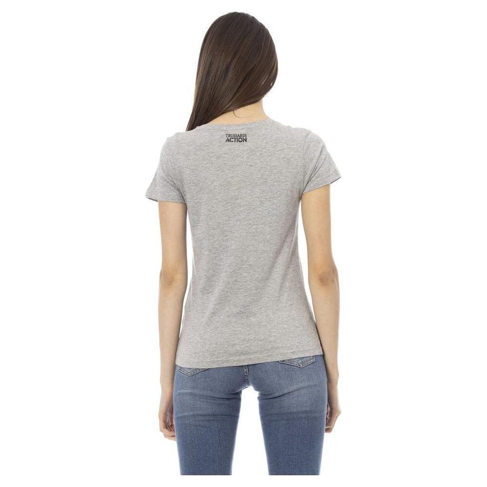 Trussardi Action Gray Cotton Women Top