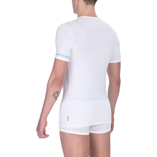 Bikkembergs Elegant Dual-Pack White Crew Neck T-Shirts Bikkembergs