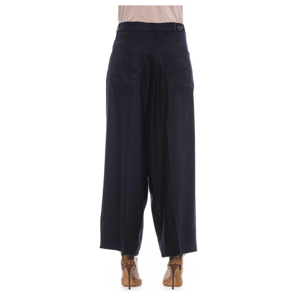 Elegant Black Cotton Trousers with Pockets