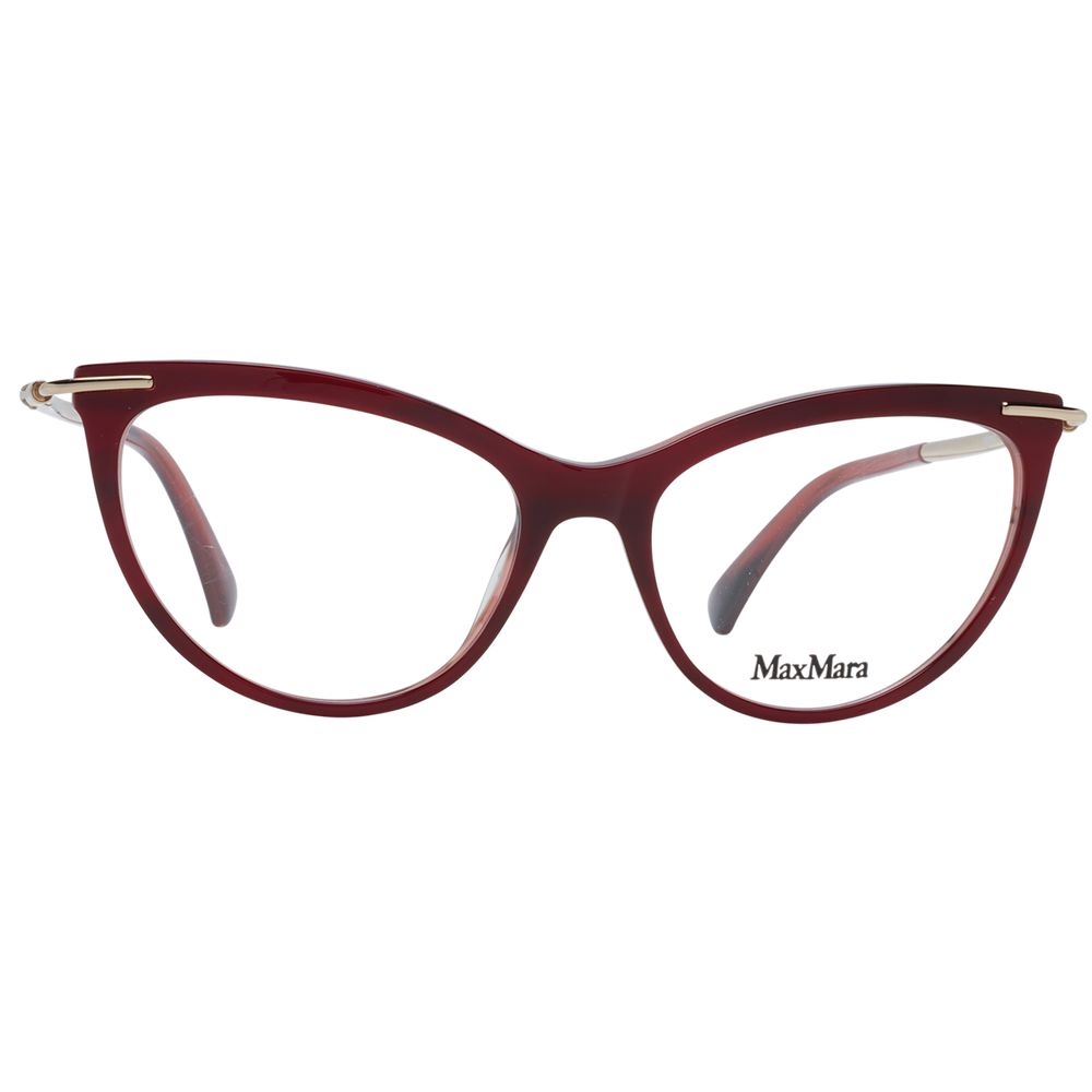 Max Mara Burgundy Plastic Glasses (Frames) Max Mara