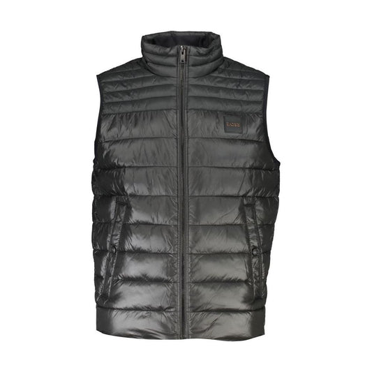 Sleeveless Zip Vest with Logo Detail