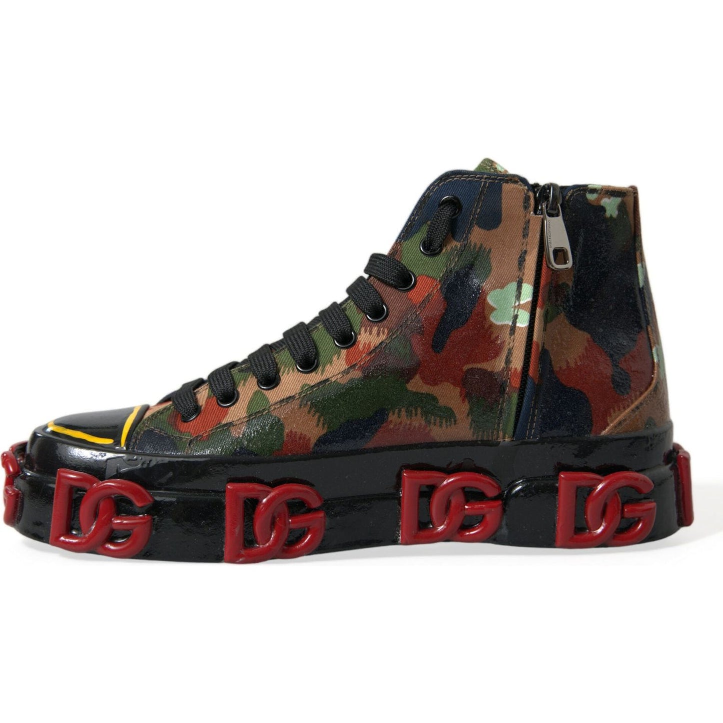 Multicolor High-Top Sneakers with Luxe Appeal