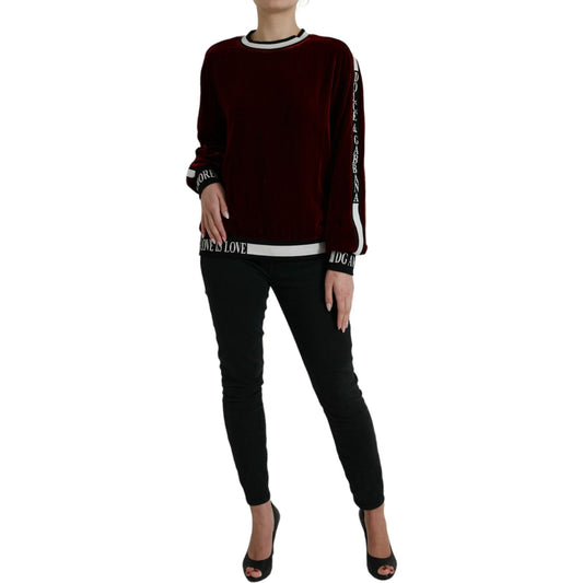 Elegant Burgundy Silk-Blend Sweater