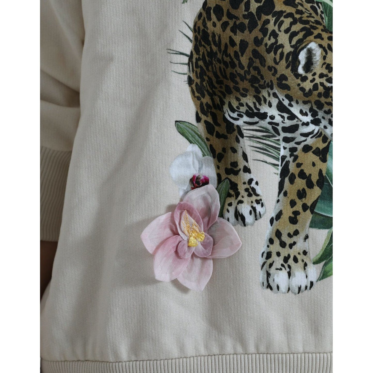 Elegant Jungle Print Crewneck Sweater