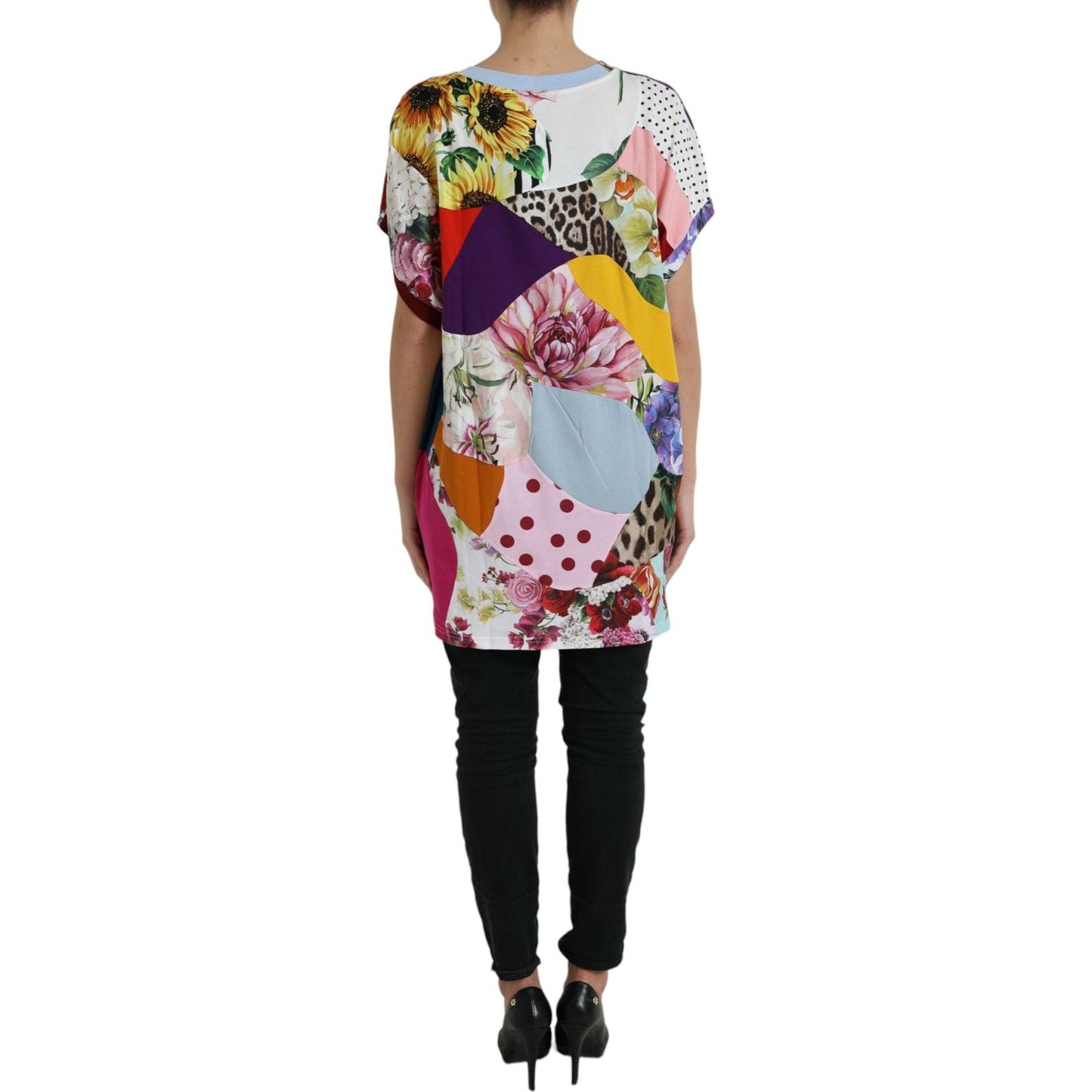 Multicolor Cotton Silk Patchwork Blouse