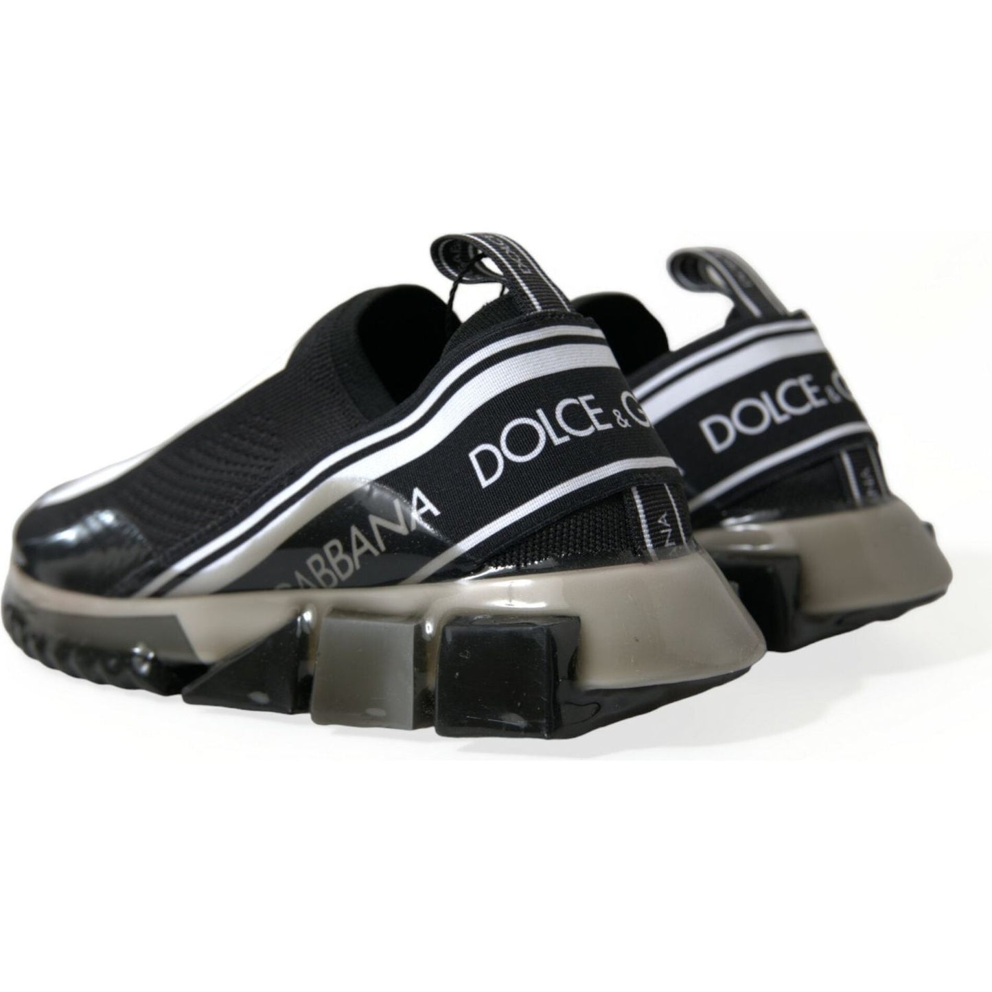 Dolce & Gabbana Black White Slip On Sneakers Sorrento Shoes