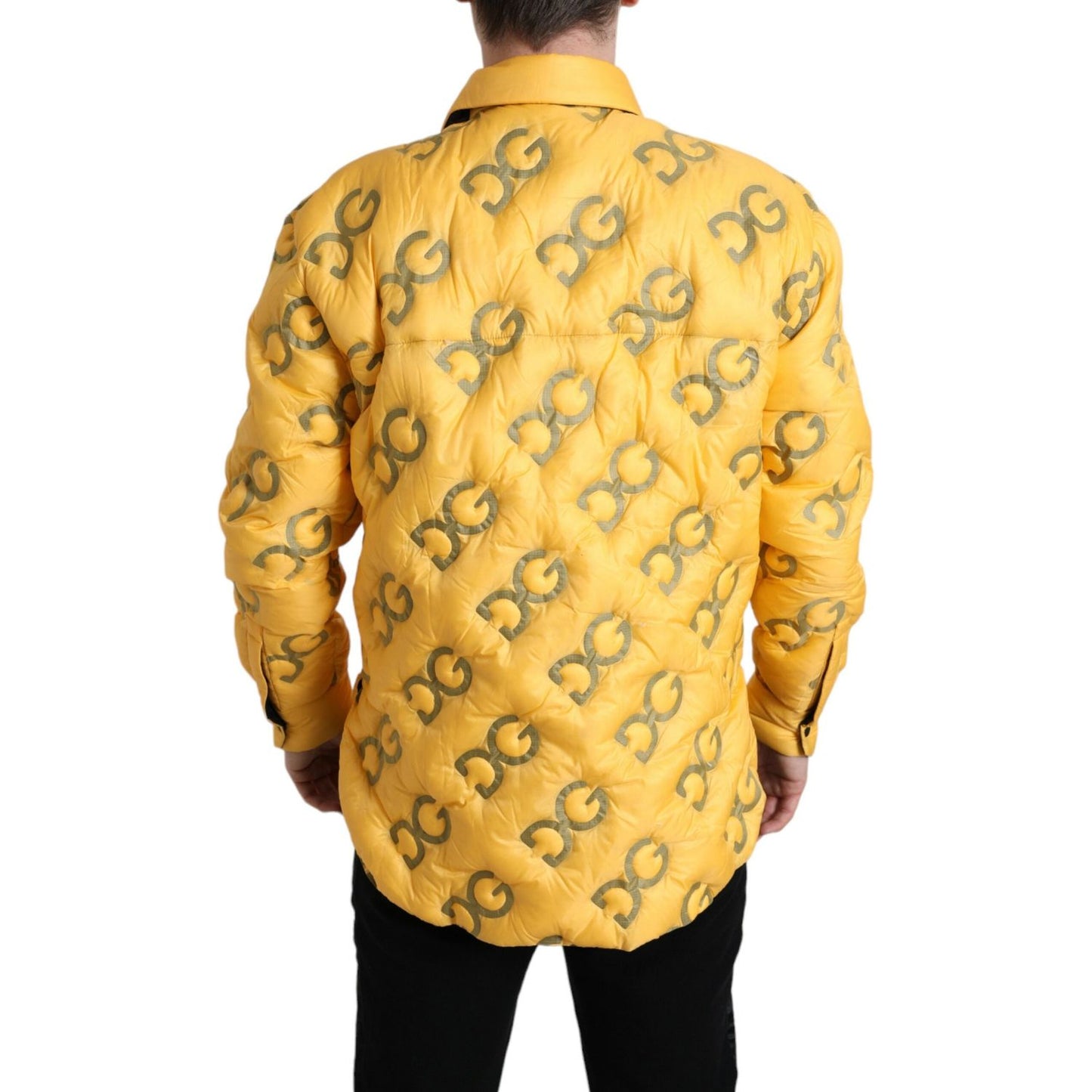 Elegant Yellow Padded Blouson Jacket