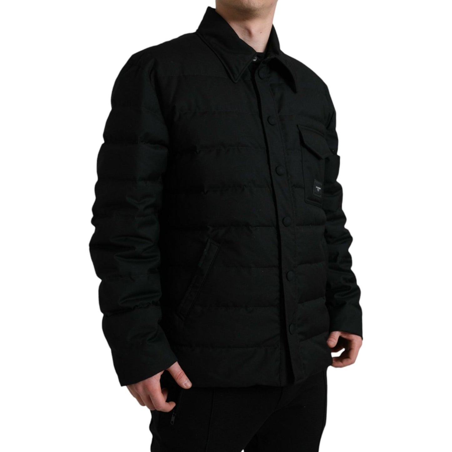 Elegant Black Padded Parka Jacket