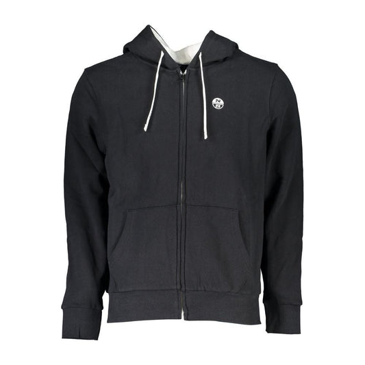 Eco-Conscious Hooded Sweatshirt in Black