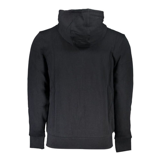 Eco-Conscious Hooded Sweatshirt in Black