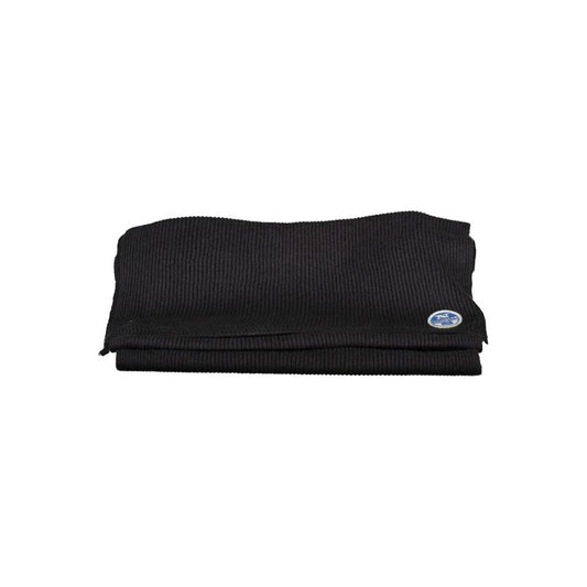 North Sails Eco-Conscious Black Wool-Blend Scarf North Sails