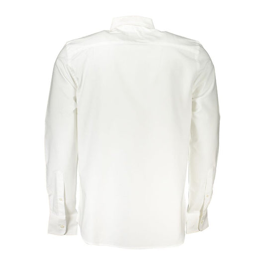 Elegant White Long Sleeve Button-Down Shirt