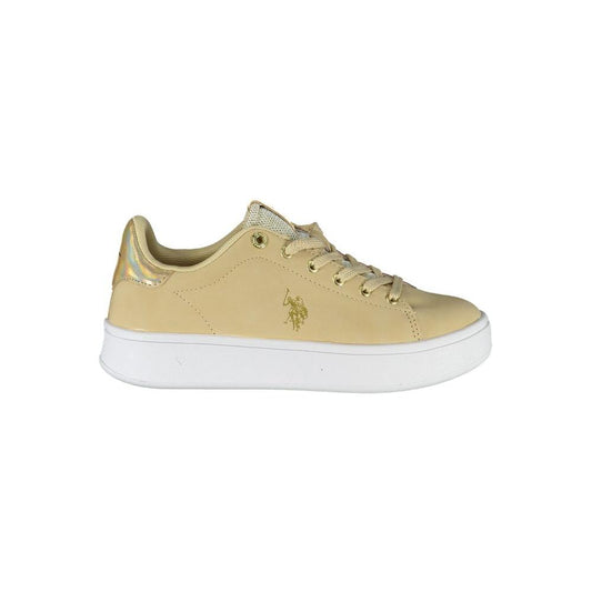 U.S. POLO ASSN. Chic Beige Lace-Up Sneakers with Contrast Accents U.S. POLO ASSN.