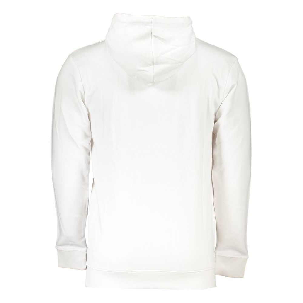 Chic White Hooded Sweatshirt with Exclusive Print